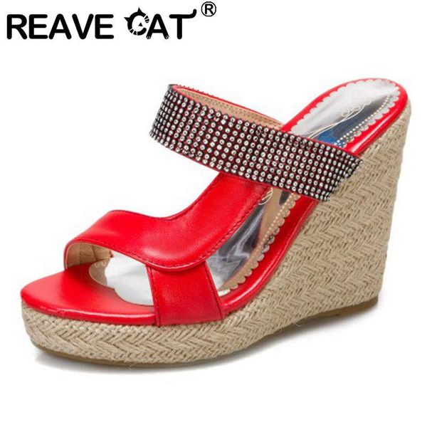 reave cat new 2021 women sandals open toe 11cm wedge heels bling slip-on colorful stylish big size 34-50 casual date a3906, Black
reave cat new 2021 women sandals open toe 11cm wedge heels bling slip-on colorful stylish big size 34-50 casual date a3906, Black