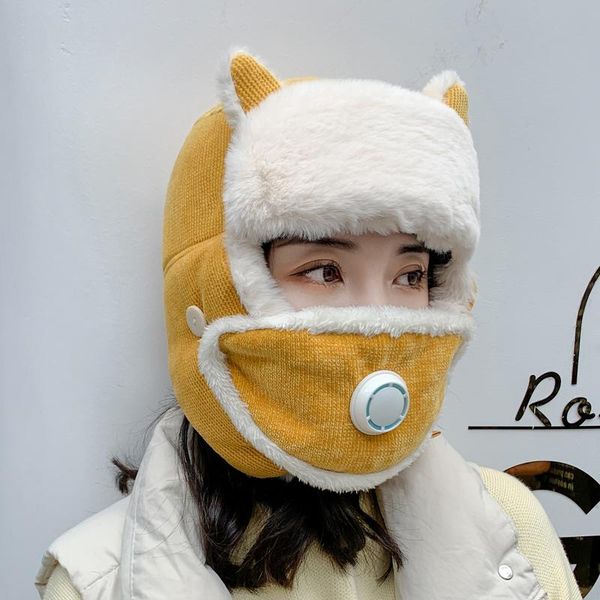 berets warm winter women hat cold outdoor keep face head protection windproof female cap, Blue;gray
berets warm winter women hat cold outdoor keep face head protection windproof female cap, Blue;gray