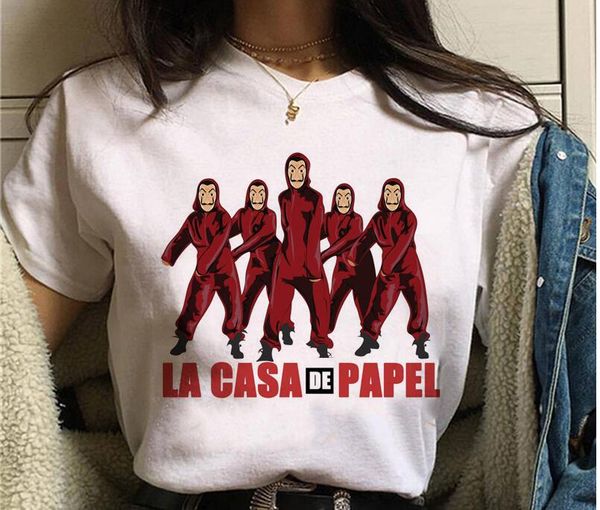 drop shipping la casa de papel tshirt money heist tees tv series t shirt women t short sleeve house of paper funny female t-shirt, White
drop shipping la casa de papel tshirt money heist tees tv series t shirt women t short sleeve house of paper funny female t-shirt, White