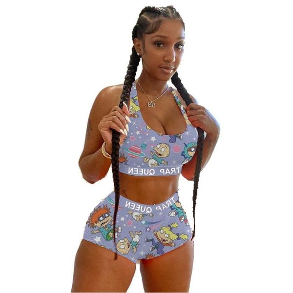 women's tracksuits fashion women set sleeveless printing 2 pieces suit summer two outfits tracksuit, Gray
women's tracksuits fashion women set sleeveless printing 2 pieces suit summer two outfits tracksuit, Gray