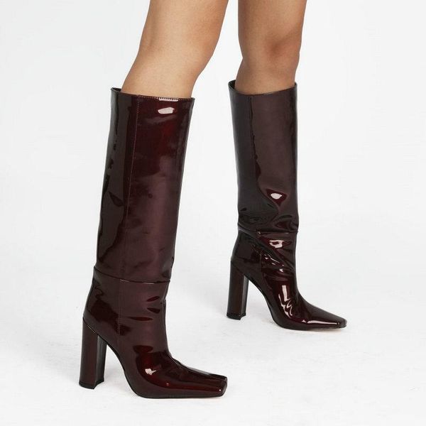 boots black wine women autumn winter shoes patent leather square high heel knee fashion slip on toe long
boots black wine women autumn winter shoes patent leather square high heel knee fashion slip on toe long