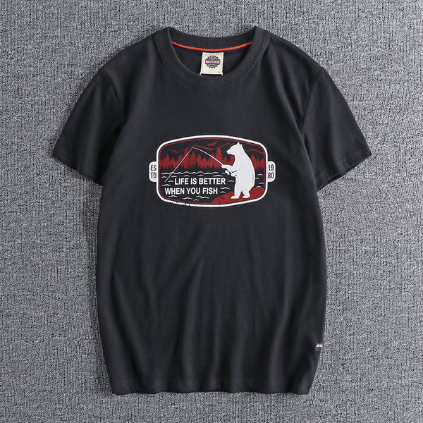 2021 new summer bear fishing printing trend short t-shirt men's simple cotton wool youth half sleeve shirt 0841 s4dd, White;black
2021 new summer bear fishing printing trend short t-shirt men's simple cotton wool youth half sleeve shirt 0841 s4dd, White;black