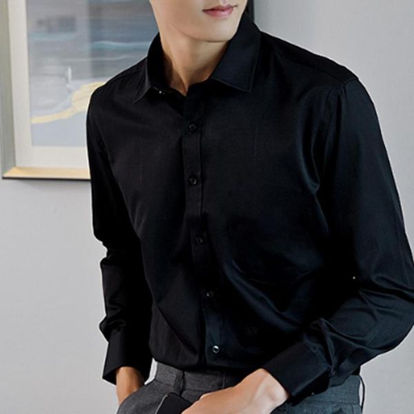 men's casual shirts men formal shirt cotton business solid color turn down collar universal plus size buttons, White;black
men's casual shirts men formal shirt cotton business solid color turn down collar universal plus size buttons, White;black