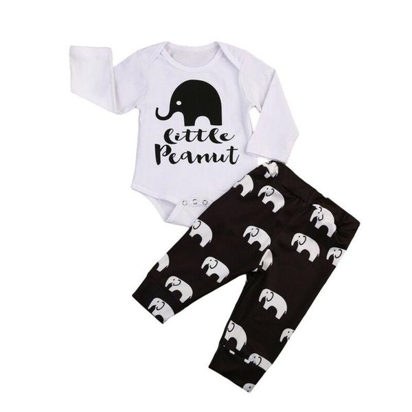 clothing sets born infant baby boy girl's little elephant romper long pants outfits clothes, White
clothing sets born infant baby boy girl's little elephant romper long pants outfits clothes, White
