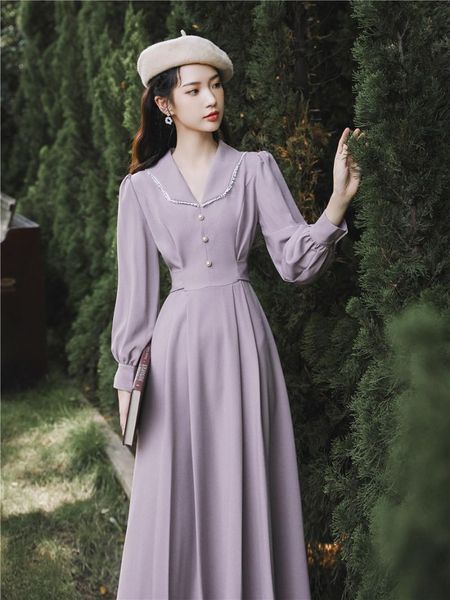 casual dresses spring woman long dress prairie chic sweet girl sleeve purple elegant vintage puff, Black;gray
casual dresses spring woman long dress prairie chic sweet girl sleeve purple elegant vintage puff, Black;gray