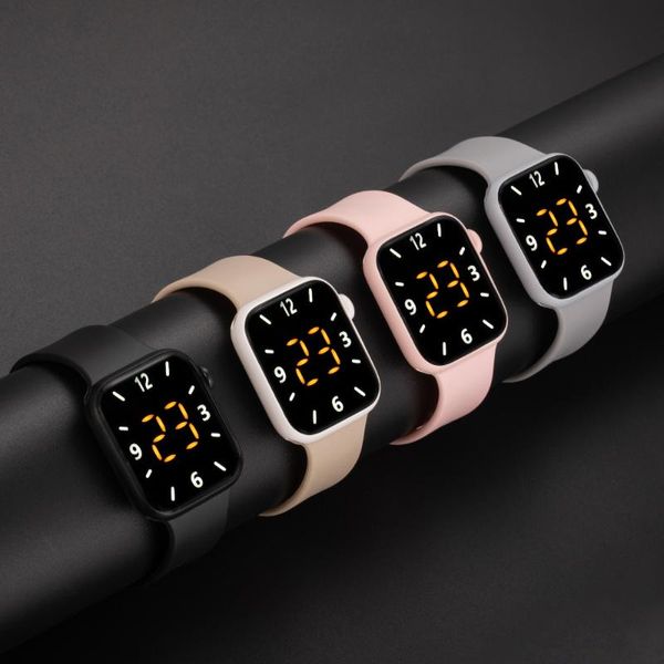 wristwatches men's women's electronic watch buttons led digital date display clock couple watches soft silicone waterproof sports, Slivery;brown
wristwatches men's women's electronic watch buttons led digital date display clock couple watches soft silicone waterproof sports, Slivery;brown
