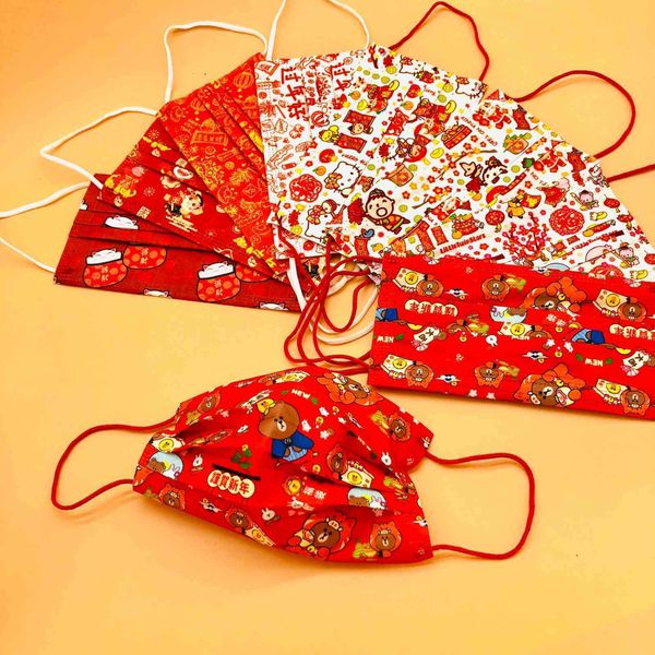 factory outlet s new year's new printed cartoon disposable three layers + fusible cloth big red cute mask
factory outlet s new year's new printed cartoon disposable three layers + fusible cloth big red cute mask