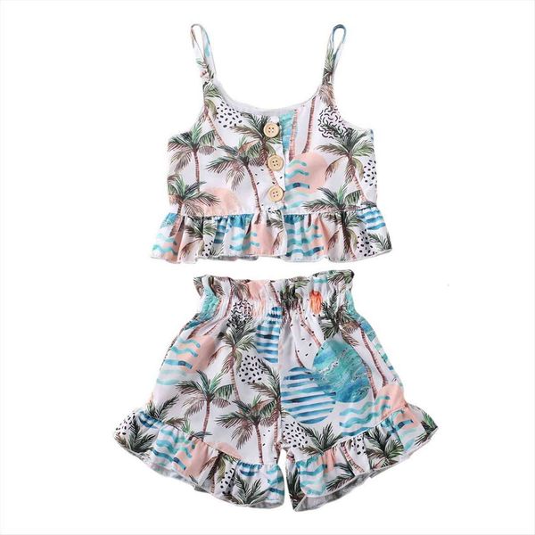 toddler kids baby girl tropical tree two pieces set button cami and ruffle shorts summer child clothes suit outfit, White
toddler kids baby girl tropical tree two pieces set button cami and ruffle shorts summer child clothes suit outfit, White