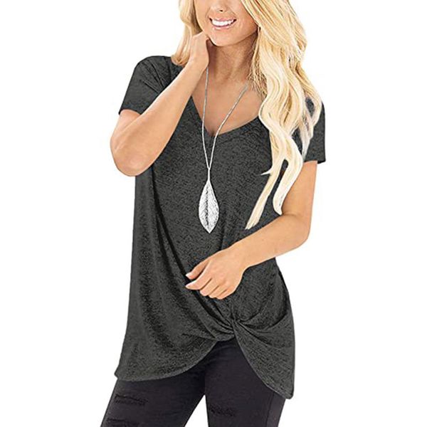 salewomen on summer plus size basic shirts comfy short mouw tee t-shirt twist-knoop v-neck teas women, White
salewomen on summer plus size basic shirts comfy short mouw tee t-shirt twist-knoop v-neck teas women, White