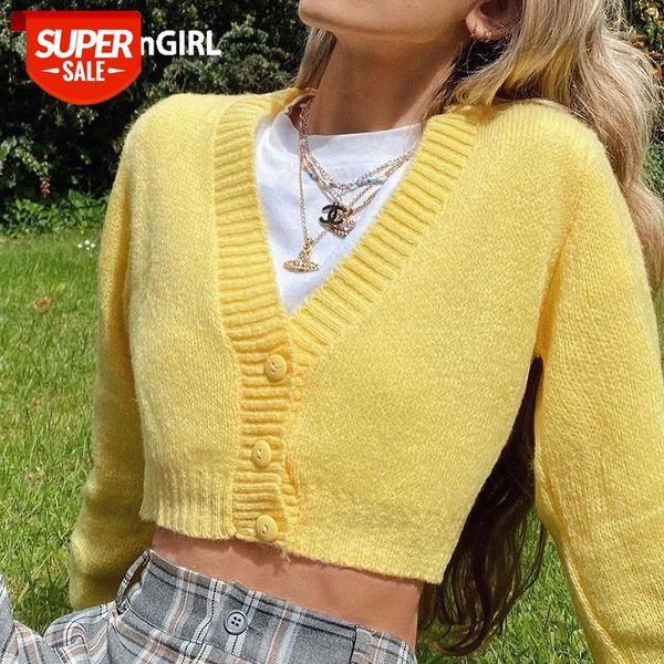 heyoungirl yellow sweat cute knitted cropped cardigan women autumn warm sweater ladies fashion buttons long sleeve knitwear #bb5u, White
heyoungirl yellow sweat cute knitted cropped cardigan women autumn warm sweater ladies fashion buttons long sleeve knitwear #bb5u, White