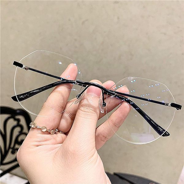 nywooh randloze blauw licht blokkeren transparante vrouwen bril mode optische frameloze brillen frames voor mannen brillen frame, Black
nywooh randloze blauw licht blokkeren transparante vrouwen bril mode optische frameloze brillen frames voor mannen brillen frame, Black