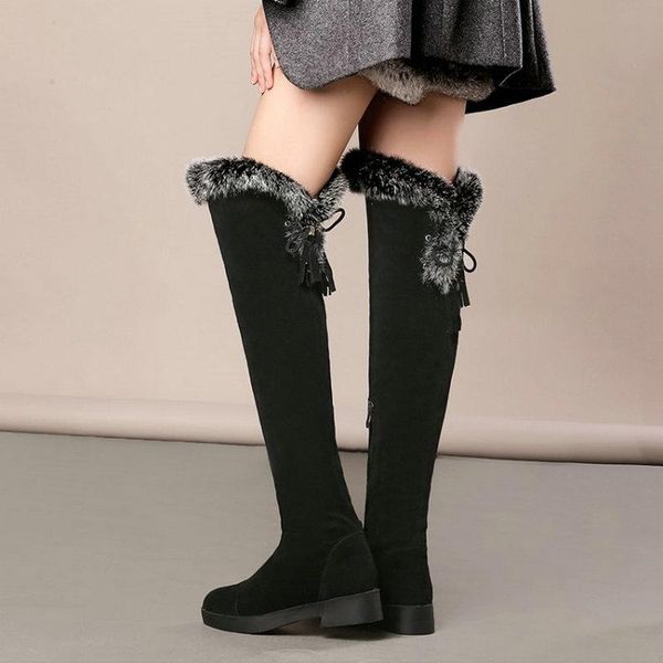 boots zawsthia 2021 winter warm woman shoes faux suede real fur over-the-knee round toe russia women flats overknees snow, Black
boots zawsthia 2021 winter warm woman shoes faux suede real fur over-the-knee round toe russia women flats overknees snow, Black