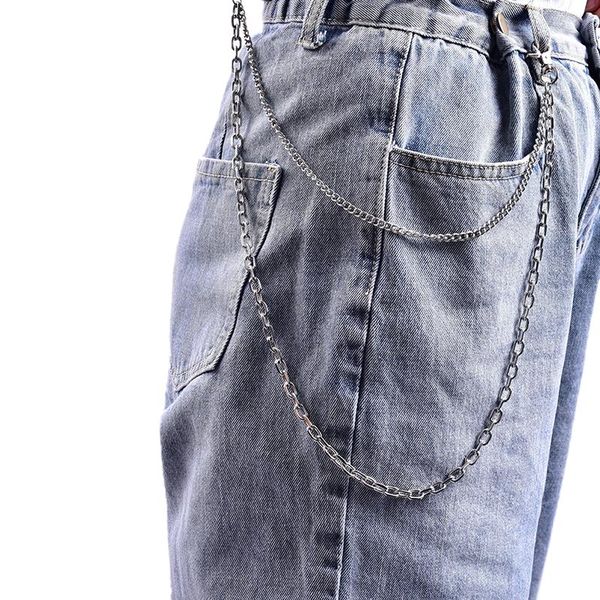 keychains double layer rock punk hook trouser pants waist link belt metal chain hip hop belts for women men clothes accessories, Silver
keychains double layer rock punk hook trouser pants waist link belt metal chain hip hop belts for women men clothes accessories, Silver