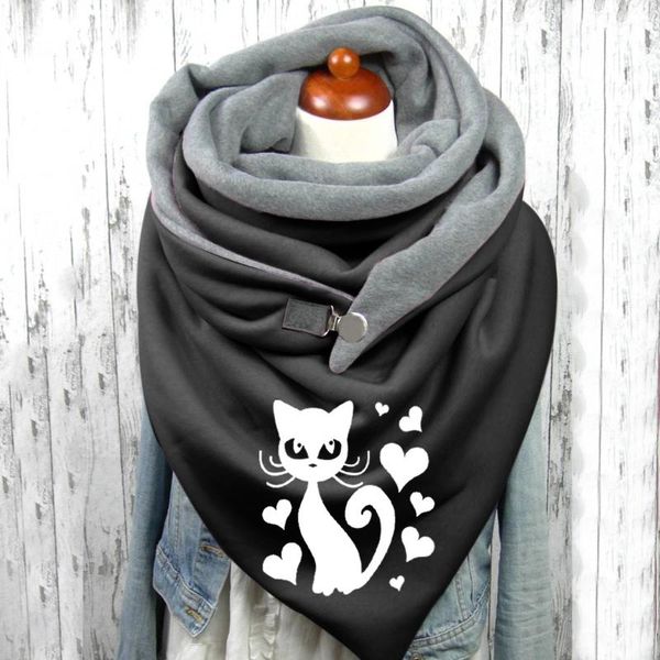scarves fashion winter women cats floral print button soft neck wrap warm scarf shawl printing multi-purpose, Blue;gray
scarves fashion winter women cats floral print button soft neck wrap warm scarf shawl printing multi-purpose, Blue;gray