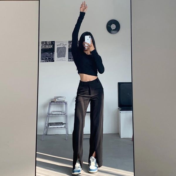 black classic pants women plus size high waisted pants design spring 2021 fashion new wide leg pants oversize trousers, Black;white
black classic pants women plus size high waisted pants design spring 2021 fashion new wide leg pants oversize trousers, Black;white