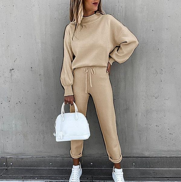 women's two piece pants solid tracksuit women set autumn clothes full sleeve pullover long suit casual woman sets streetwear outfits, White
women's two piece pants solid tracksuit women set autumn clothes full sleeve pullover long suit casual woman sets streetwear outfits, White