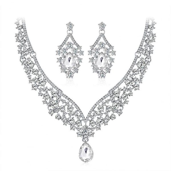 earrings & necklace 1 set bridal rhinestone faux crystal jewelry hollow out adjustable choker for wedding, Silver
earrings & necklace 1 set bridal rhinestone faux crystal jewelry hollow out adjustable choker for wedding, Silver