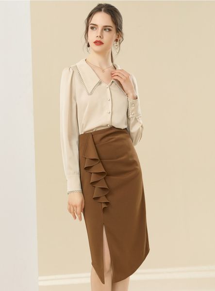 the new spring female light and fine color pure temperament double all irregular game seam plied skirt division u3z6, Black
the new spring female light and fine color pure temperament double all irregular game seam plied skirt division u3z6, Black