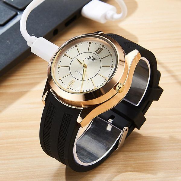 new 2021 men's watches fashion usb charging lighter watch windproof electronic cigarette lighter relogio masculino reloj hombre, Slivery;brown
new 2021 men's watches fashion usb charging lighter watch windproof electronic cigarette lighter relogio masculino reloj hombre, Slivery;brown