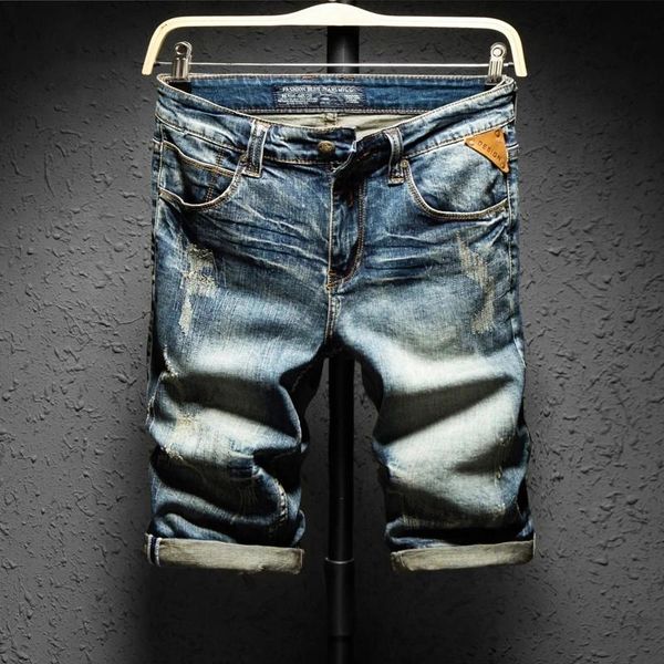 men's shorts jeans summer denim retro style old leather designer thin hole straight cotton men, White;black
men's shorts jeans summer denim retro style old leather designer thin hole straight cotton men, White;black