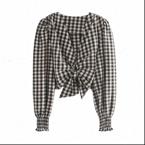 new women vintage v neck plaid print short smock shirts ladies puff sleeve bow blouses side zipper roupas femininas ls6910, White
new women vintage v neck plaid print short smock shirts ladies puff sleeve bow blouses side zipper roupas femininas ls6910, White