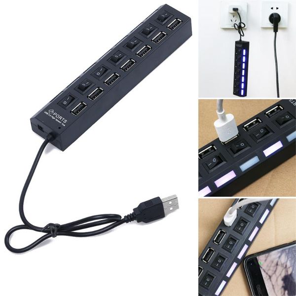 hubs high speed 7 ports usb 2.0 hub adapter on/off independent switch for lappc computer peripherals accessories
hubs high speed 7 ports usb 2.0 hub adapter on/off independent switch for lappc computer peripherals accessories