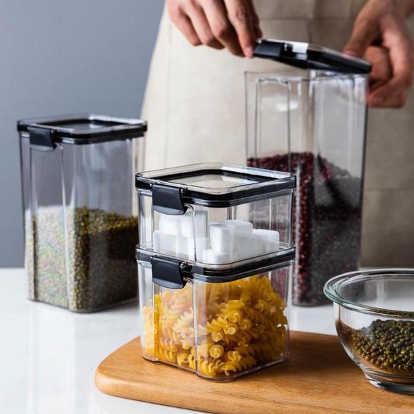 storage bottles & jars plastic covered sealed grain jar kitchen box nut grains tank household organizer
storage bottles & jars plastic covered sealed grain jar kitchen box nut grains tank household organizer