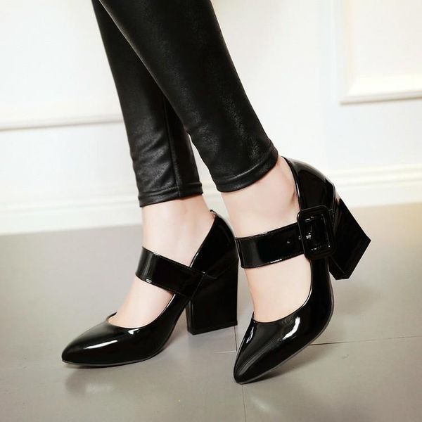 dress shoes 2021 european and american women's red bottom thick high heels woman black patent leather work office ladies shoe
dress shoes 2021 european and american women's red bottom thick high heels woman black patent leather work office ladies shoe