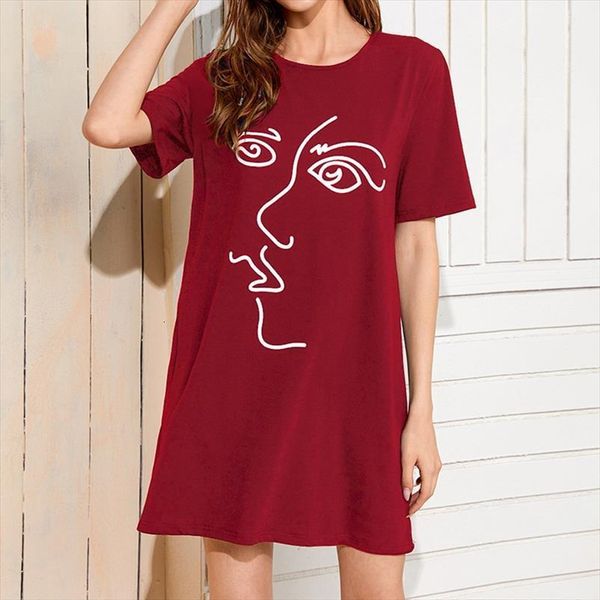 dressing gown nightgowns sleepshirts cute women sleepwear sleep shirt loose printed night dress short sleeve nightwear, Black;red
dressing gown nightgowns sleepshirts cute women sleepwear sleep shirt loose printed night dress short sleeve nightwear, Black;red