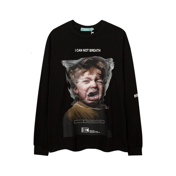 ins chao brand high street large long sleeve pullover crying boy print oversized round neck bottomed sweater cotton, Black
ins chao brand high street large long sleeve pullover crying boy print oversized round neck bottomed sweater cotton, Black
