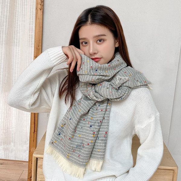 scarves korean version of women's fashion striped neck thick warm long model imitation cashmere soft sister student short beard scarf, Blue;gray
scarves korean version of women's fashion striped neck thick warm long model imitation cashmere soft sister student short beard scarf, Blue;gray