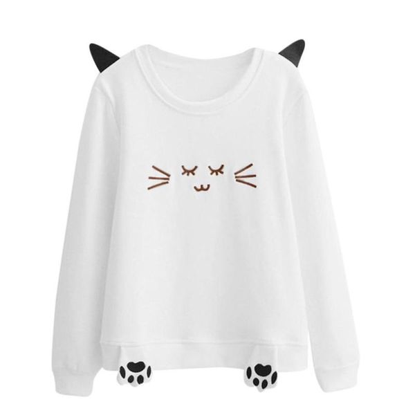 women's hoodies & sweatshirts arrival women autumn long sleeve cat embroidery sweatshirt pullover 2021 with a hood c30817, Black
women's hoodies & sweatshirts arrival women autumn long sleeve cat embroidery sweatshirt pullover 2021 with a hood c30817, Black