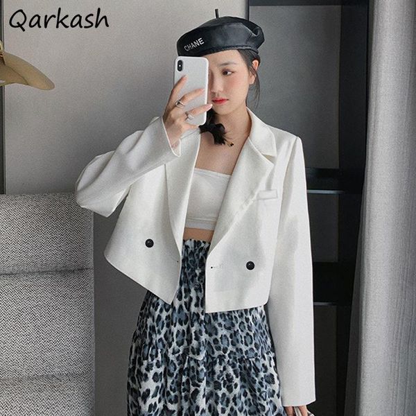 women's suits & blazers women long sleeve elegant crop vintage preppy style all-match ladies outerwear candy colors hipster students cl, White;black
women's suits & blazers women long sleeve elegant crop vintage preppy style all-match ladies outerwear candy colors hipster students cl, White;black