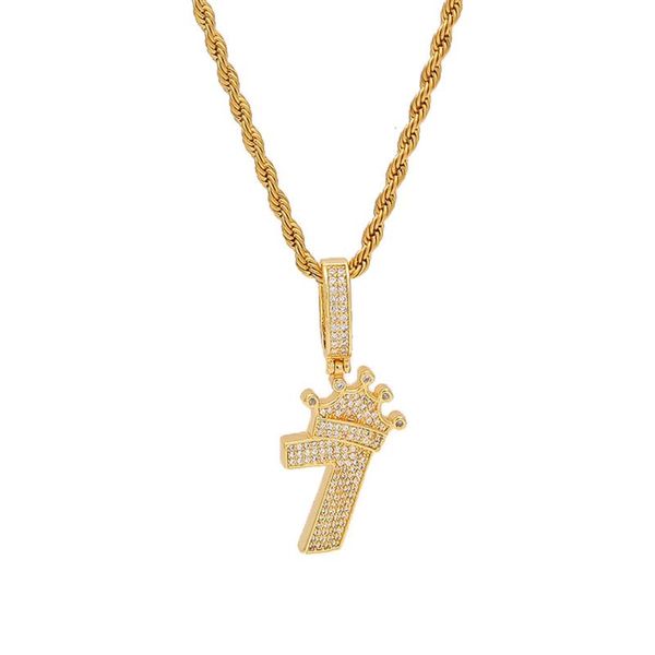 chains hip hop men's iced out gold digital crown seven pendant necklace cz stones jewelry gift for men women, Silver
chains hip hop men's iced out gold digital crown seven pendant necklace cz stones jewelry gift for men women, Silver