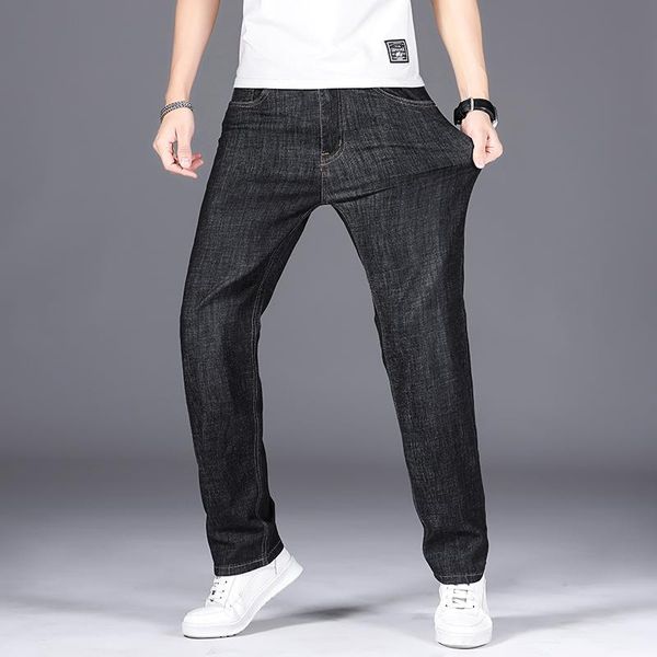 men's jeans brand straight elastic cotton men smart business office classic style jean denim pants trousers big size 38 40 42, Blue
men's jeans brand straight elastic cotton men smart business office classic style jean denim pants trousers big size 38 40 42, Blue