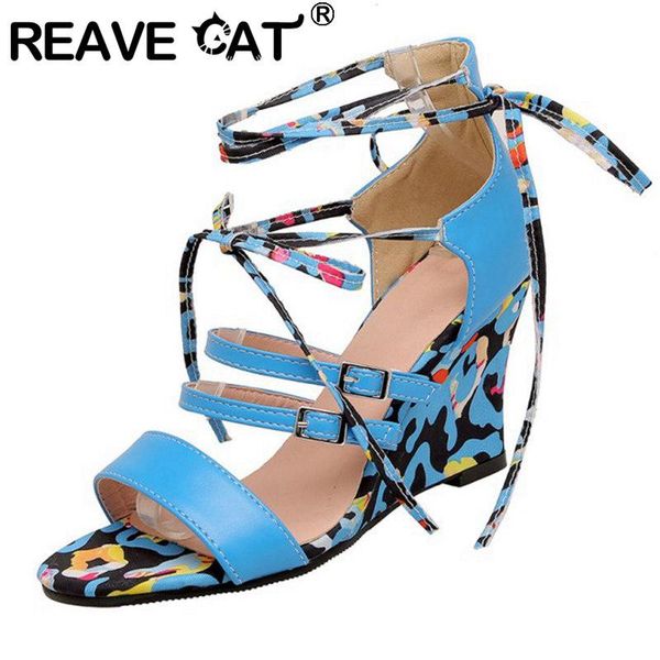 reave cat new 2021 women sandals open toe 8.5cm wedge heels lace-up patchwork stylish exotic big size 34-43 casual date a3896, Black
reave cat new 2021 women sandals open toe 8.5cm wedge heels lace-up patchwork stylish exotic big size 34-43 casual date a3896, Black