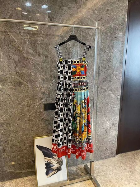 summer long women dress 2021 patchwork print poplin cotton sleeveless shoulder straps italy sicily style designer luxury runway 0rtd, Black;gray
summer long women dress 2021 patchwork print poplin cotton sleeveless shoulder straps italy sicily style designer luxury runway 0rtd, Black;gray