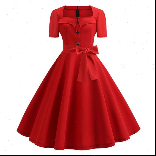 women square collar elegant vintage summer dress short sleeve rockabilly pin up dress robe femme casual office party dress, Black;gray
women square collar elegant vintage summer dress short sleeve rockabilly pin up dress robe femme casual office party dress, Black;gray