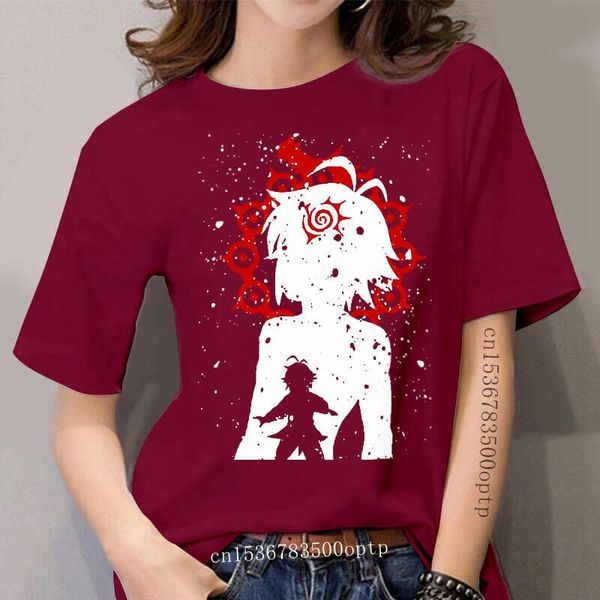 women's t-shirt women meliodas w tshirt t shirt, White 
women's t-shirt women meliodas w tshirt t shirt, White