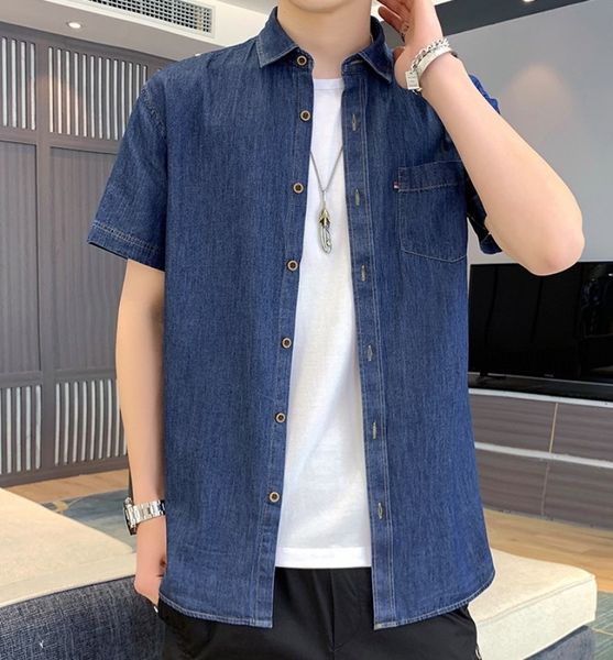 men's t-shirts casual men's short sleeve denim shirt with a single breasted fashion will see skinny adjustment of vintage jean co, White;black
men's t-shirts casual men's short sleeve denim shirt with a single breasted fashion will see skinny adjustment of vintage jean co, White;black