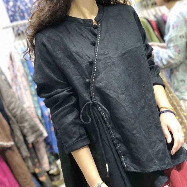 women's blouses & shirts spring autumn arts style women long sleeve loose shirt vintage button solid cotton linen pl g7jl, White
women's blouses & shirts spring autumn arts style women long sleeve loose shirt vintage button solid cotton linen pl g7jl, White