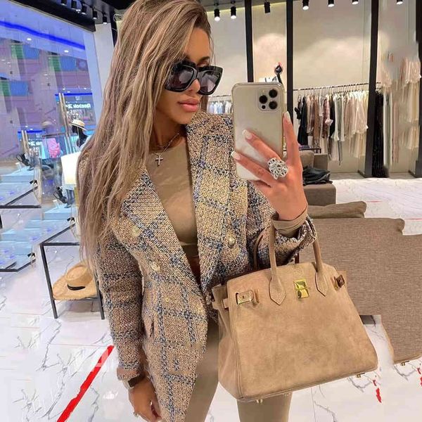 women's suits & blazers 2021 elegant women new casual tweed blazer vintage office lady autumn slim jacket coat double breasted out, White;black
women's suits & blazers 2021 elegant women new casual tweed blazer vintage office lady autumn slim jacket coat double breasted out, White;black