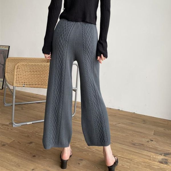 ol minimalist solid high waist straight wide leg knitted women bottoms autumn winter warm pants loose trousers b5ck, Black;white
ol minimalist solid high waist straight wide leg knitted women bottoms autumn winter warm pants loose trousers b5ck, Black;white