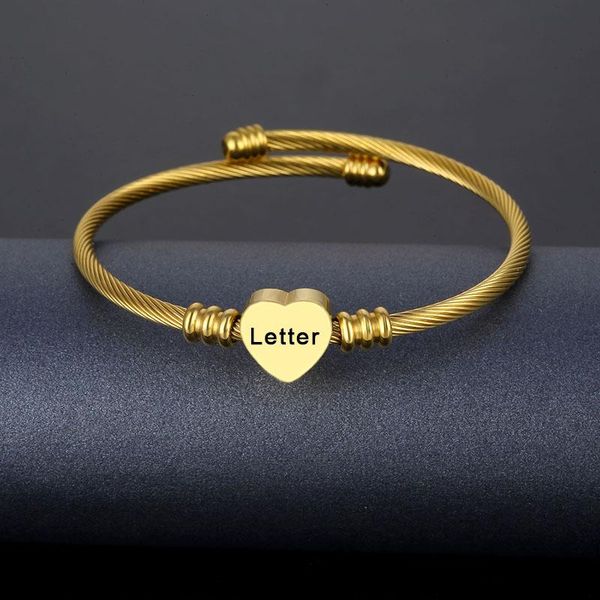 bangle fashion stainless steel gold color bracelet bangles for women girls heart engraved initial alphabet adjustable jewelry, Black
bangle fashion stainless steel gold color bracelet bangles for women girls heart engraved initial alphabet adjustable jewelry, Black