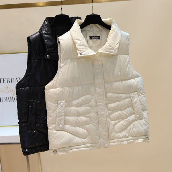 autumn and winter 2021 bright face wash down cotton women's fashion versatile thickened vt coat trend, Black;white
autumn and winter 2021 bright face wash down cotton women's fashion versatile thickened vt coat trend, Black;white