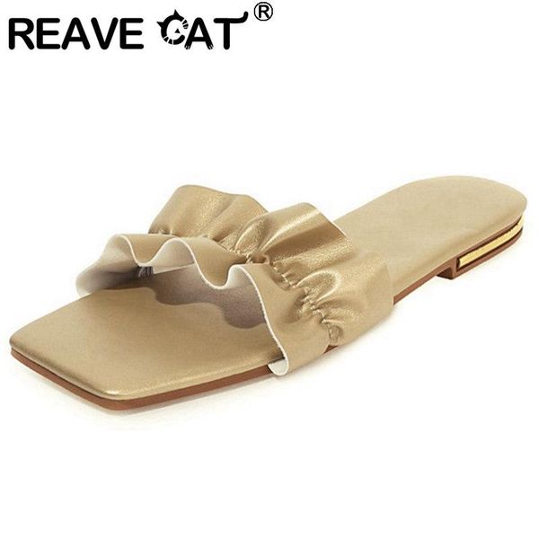 slippers reave cat 2021 women slipper open toe flat slip-on pleats concise all-match big size 34-43 causal summer silver a3857, Black
slippers reave cat 2021 women slipper open toe flat slip-on pleats concise all-match big size 34-43 causal summer silver a3857, Black