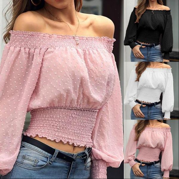 2021 new women blouse off shoulder long sleeve shirts fashion elegant shirts casual loose blouses femenina blusa, White
2021 new women blouse off shoulder long sleeve shirts fashion elegant shirts casual loose blouses femenina blusa, White