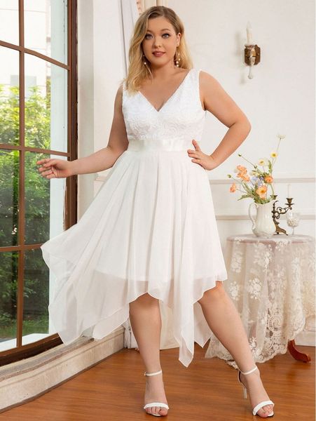 ever-pretty plus guipure lace insert hanky hem chiffon dress y8qu#, Black
ever-pretty plus guipure lace insert hanky hem chiffon dress y8qu#, Black