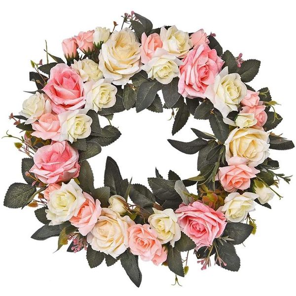 artificial rose flower wreath spring wreath for front door wall wedding birthday party farmhouse garden home decor 
artificial rose flower wreath spring wreath for front door wall wedding birthday party farmhouse garden home decor