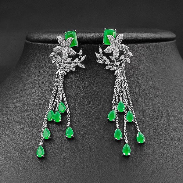 dangle & chandelier vintage green crystal flower earrings for women 2021 fashion temperament long tassel pendant earring water drop dangler, Silver
dangle & chandelier vintage green crystal flower earrings for women 2021 fashion temperament long tassel pendant earring water drop dangler, Silver